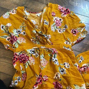 Love Fire Floral Print Maxi Dress